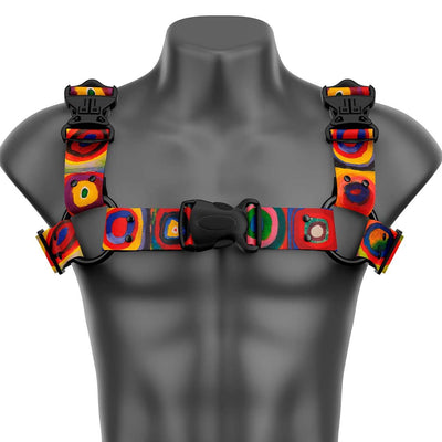 Color Study. Squares with Concentric Circles by Wassily Kandinsky Bulldog Handmade Fashion Vegan Unisex Harness
