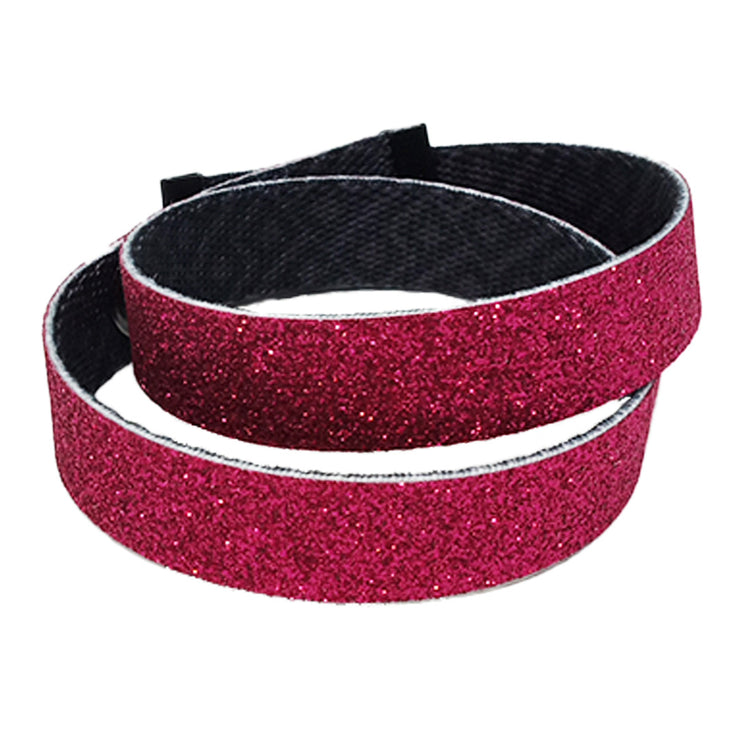 Hawt Pink Glitter Double Loop Cuff Bracelet
