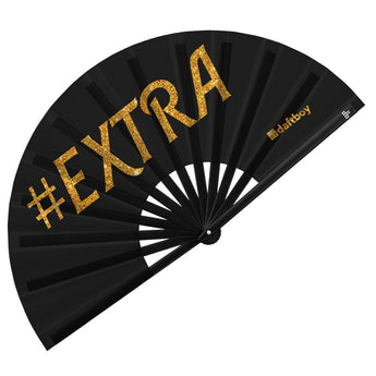 Extra Rave Bamboo Folding Hand Fan / Clack Fan - Large - Daftboy