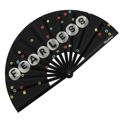 Fearless Rave Bamboo Folding Hand Fan / Clack Fan - Large