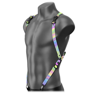 Flash Fantasy Drop Back Vest Suspender Handmade Fashion Vegan Unisex Harness - Daftboy