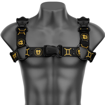Gemini Bulldog Handmade Fashion Vegan Unisex Harness - Zodiac Collection - Daftboy