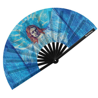 Head of an Angel by Vincent van Gogh Rave Bamboo Folding Hand Fan / Clack Fan - Large - Daftboy