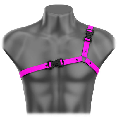 Hot Pink Beyond Basic Ultra-Thin Asymmetrical Handmade Fashion Vegan Unisex Harness