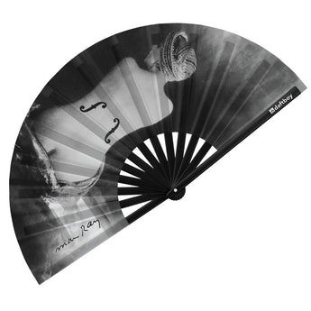 Ingres's Violin (Le Violon d'Ingres) by Man Ray Rave Bamboo Folding Hand Fan / Clack Fan - Large - Daftboy
