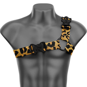 Leopard Asymmetrical Handmade Fashion Vegan Unisex Harness - Daftboy
