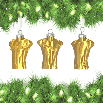 Mini Classic Harness Holiday Christmas Ornament Set - Daftboy
