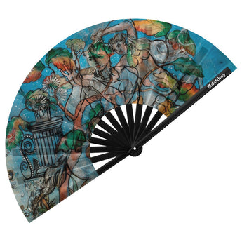 Pavonia by Francis Picabia Rave Bamboo Folding Hand Fan / Clack Fan - Large - Daftboy