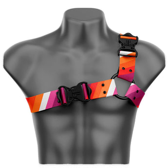 Pride Lesbian Asymmetrical Handmade Fashion Vegan Unisex Harness - Daftboy