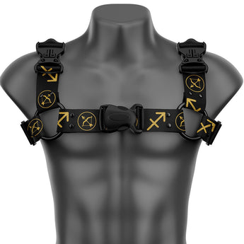 Sagittarius Bulldog Handmade Fashion Vegan Unisex Harness - Zodiac Collection - Daftboy