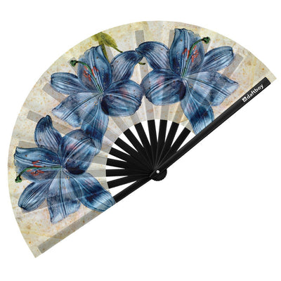 Study of a Lily by Albrecht Dürer Rave Bamboo Folding Hand Fan / Clack Fan - Large