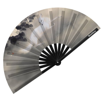 Summer Evening by Hashimoto Kansetsu Rave Bamboo Folding Hand Fan / Clack Fan - Large