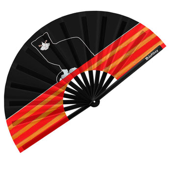 The Cat by Bart van der Leck Rave Bamboo Folding Hand Fan / Clack Fan - Large - Daftboy