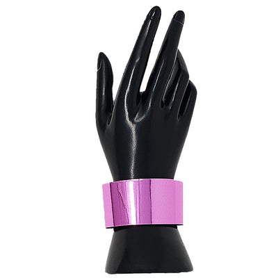 Pink Metallic Iridescent Thicc Cuff Bracelet