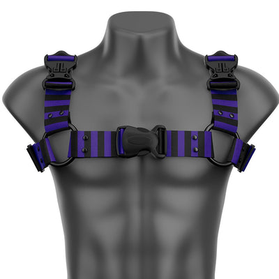Wednesday's Stripe Bulldog Handmade Fashion Vegan Unisex Harness