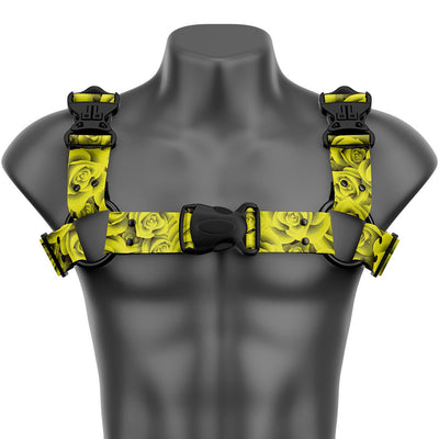 Yellow Roses Bulldog Handmade Fashion Vegan Unisex Harness
