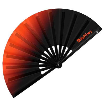 Burnt Orange to Black Ombré Folding Hand Fan 