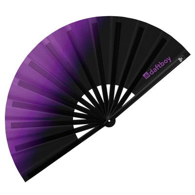 Purple to Black Ombré Folding Hand Fan