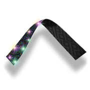 Black Galaxy Glitter Glam Strap Front And Back View