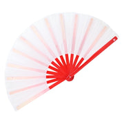 Custom Folding Clack Fan App Red Bamboo