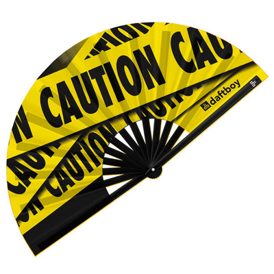 Caution Tape Folding Rave Fan