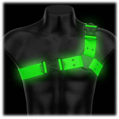 Glow In The Dark Asymmetrical Rave Harness At Night