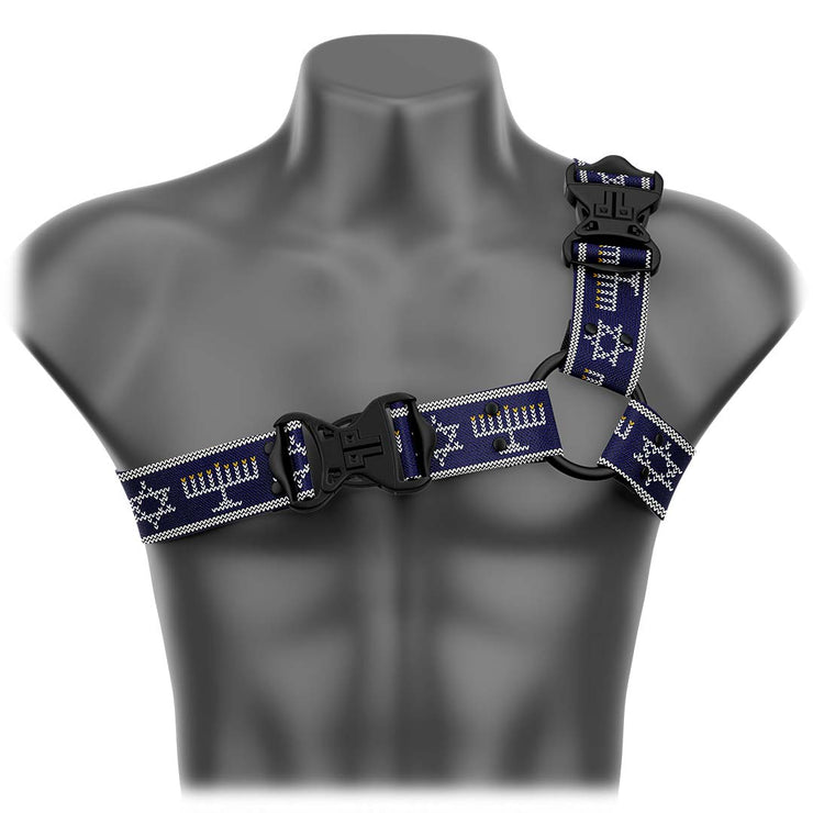 Hanukkah Sweater Asymmetrical Fashion Harness