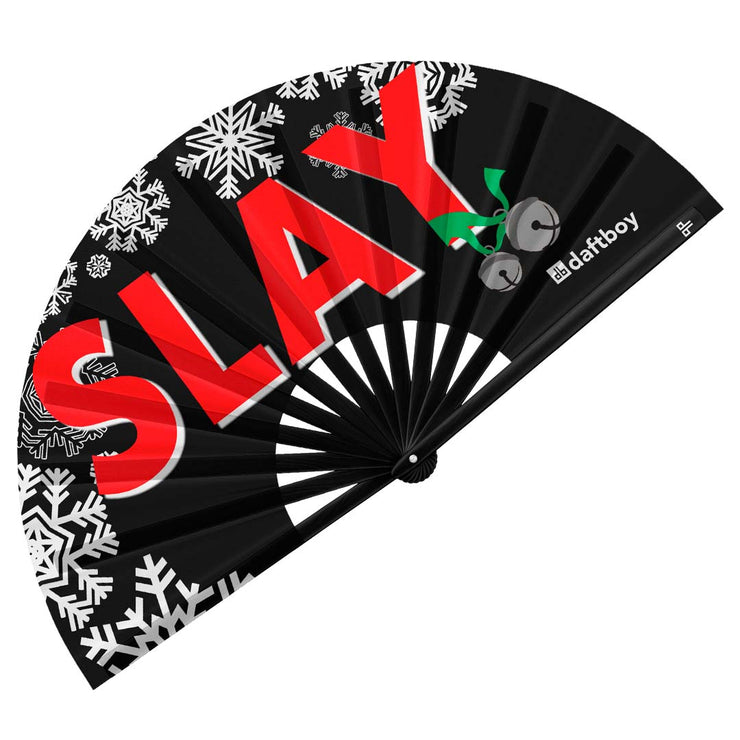 HoliSlay Rave Bamboo Folding Hand Fan / Clack Fan - Large