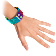 Holographic Rainbow Fantasy Thicc Cuff Bracelet On Hand