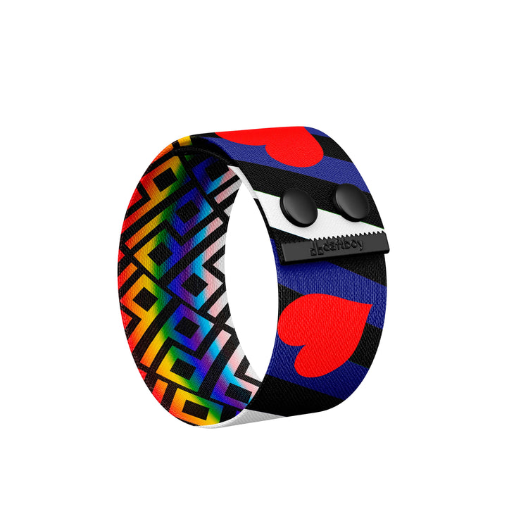 Pride Leather Flag Thicc Cuff Bracelet Back View