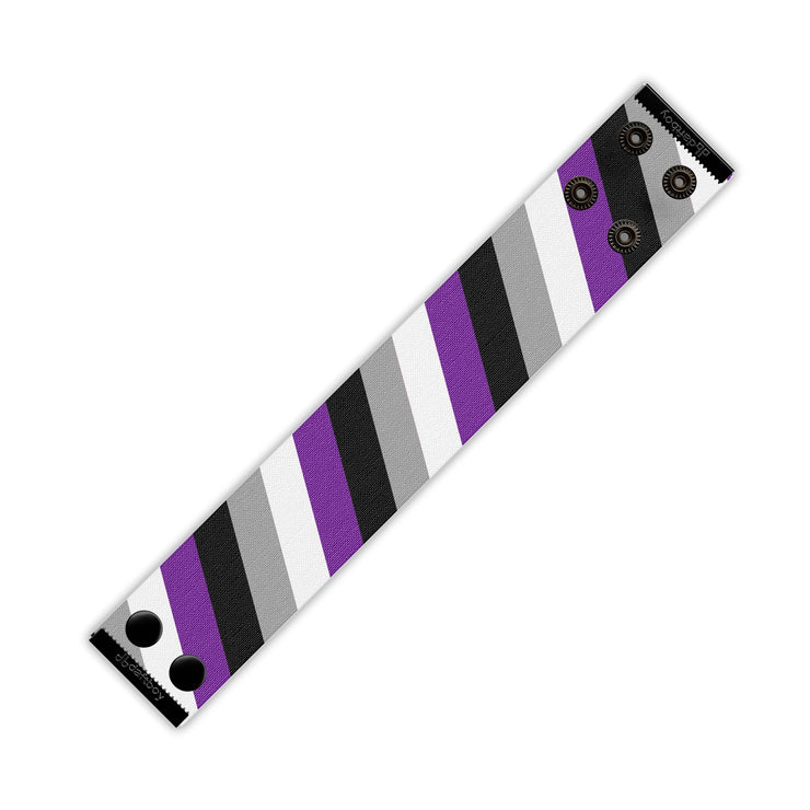 Pride Asexuality Thicc Cuff Bracelet Flat Strap