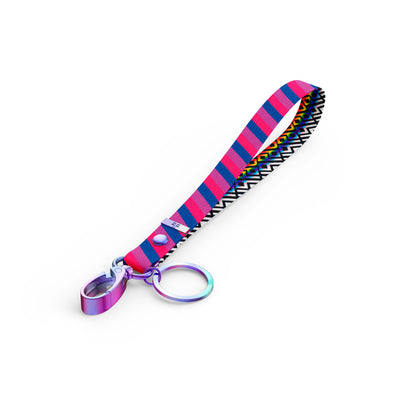 Pride Bisexuality Key Clip Wristlet