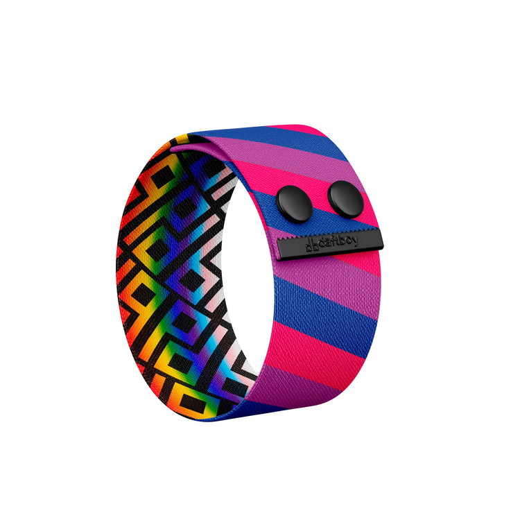 Pride Bisexuality Thicc Cuff Bracelet Back View