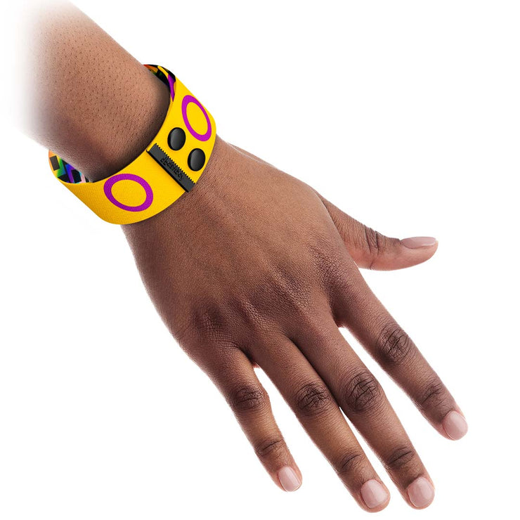 Pride Intersex Thicc Cuff Bracelet On Hand