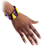 Pride Nonbinary Thicc Cuff Bracelet On Hand