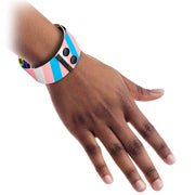 Pride Transgender Thicc Cuff Bracelet On Hand