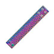 Rainbow Leopard Thicc Cuff Bracelet Flat Strap