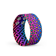 Rainbow Leopard Thicc Cuff Bracelet