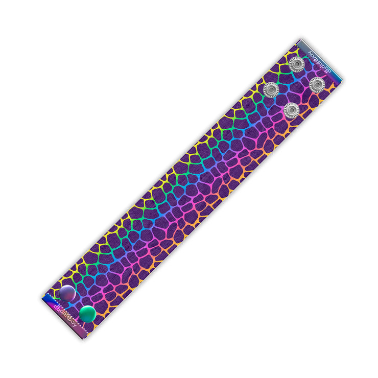 Rainbow Turtle Thicc Cuff Bracelet Flat Strap