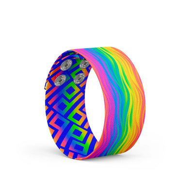 Rainbow Zebra Thicc Cuff Bracelet 