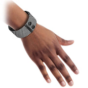 Speed Checkered Cuff Bracelet On Hand