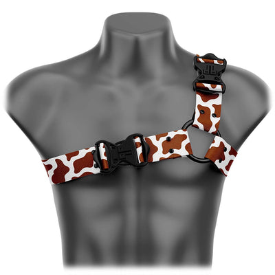 Brown Cow Stunning Asymmetrical Handmade Fashion Vegan Unisex Harness