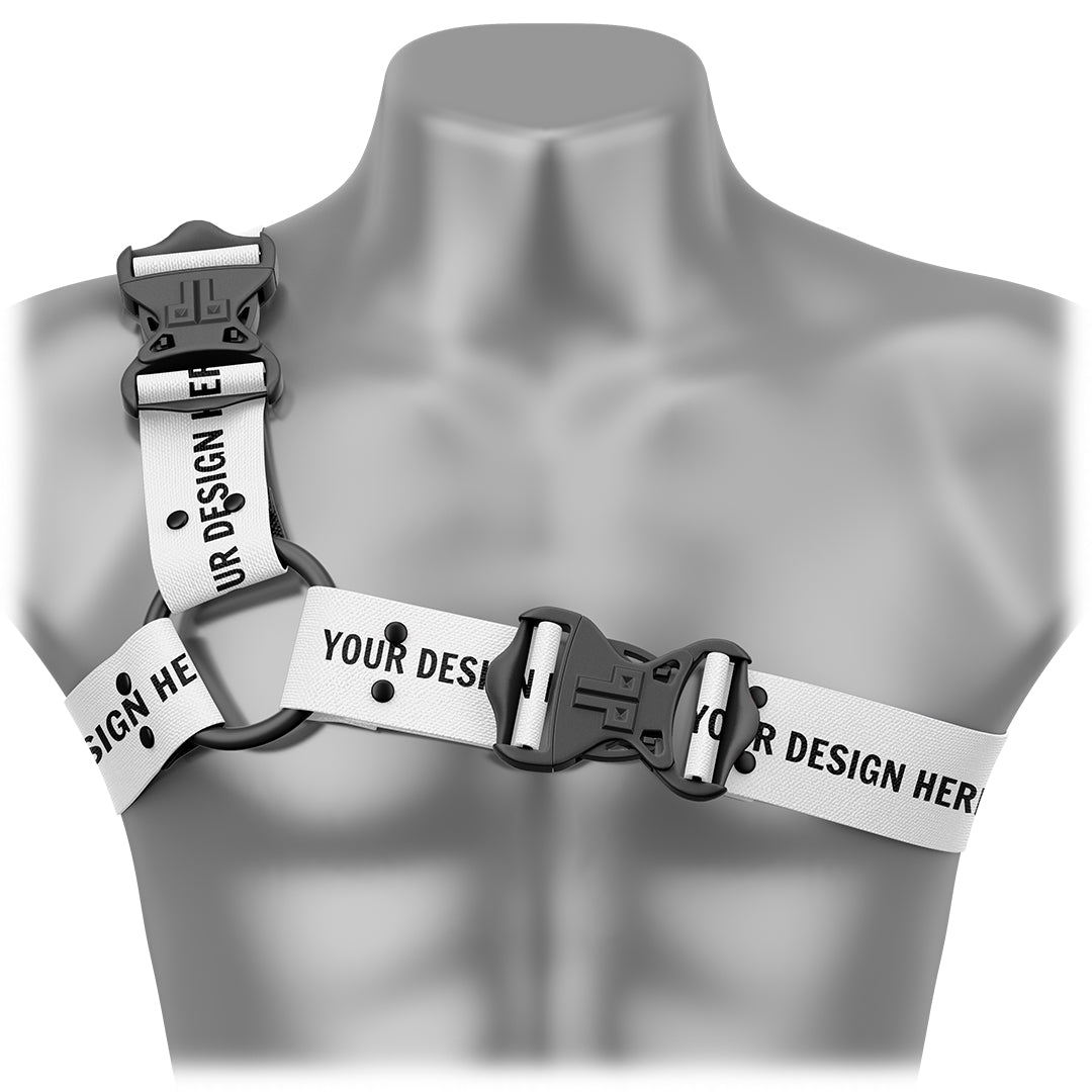 Design your own custom asymmetrical chest harness