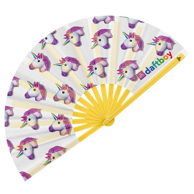 Unicorn Emoji Folding Hand Fan
