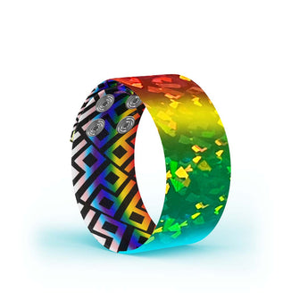 Holographic Rainbow Fantasy Thicc Cuff Bracelet - Daftboy