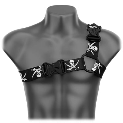 Jolly Roger Pirate Asymmetrical Handmade Fashion Vegan Unisex Harness