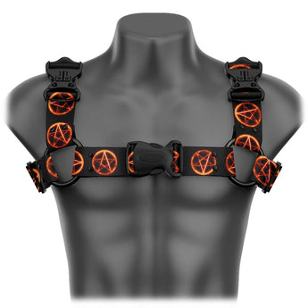 Pentagram Bulldog Handmade Fashion Vegan Unisex Harness - Daftboy