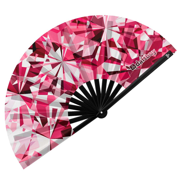 Pink Diamond Folding Hand Fan