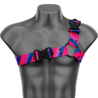 Pride Bisexuality Asymmetrical Handmade Fashion Vegan Unisex Harness - Daftboy
