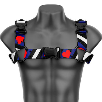 Pride Leather Flag Bulldog Handmade Fashion Vegan Unisex Harness - Daftboy